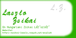 laszlo zsikai business card